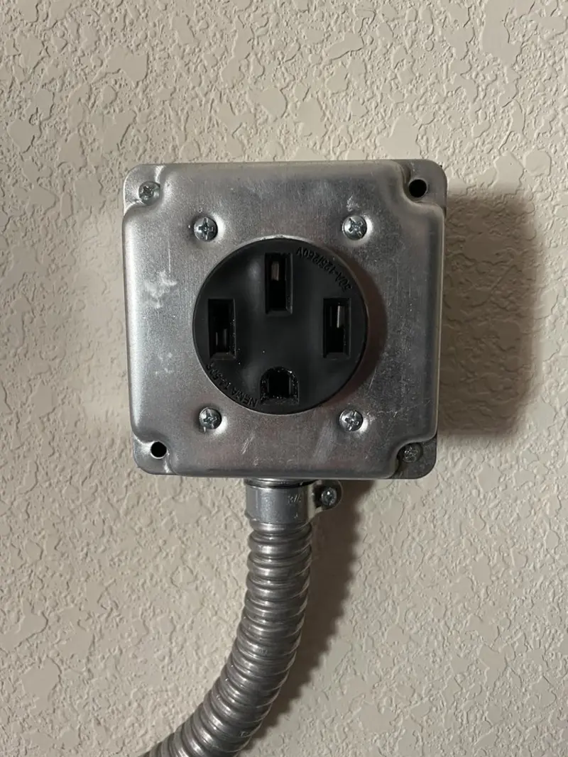 NEMA 14-50 outlet installed for Smart Home Electrical in Bloomer